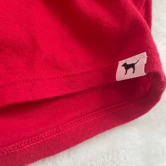PINK Victoria’s Secret Red Baseball Tee with White Logo size Small - Picture 5 of 7